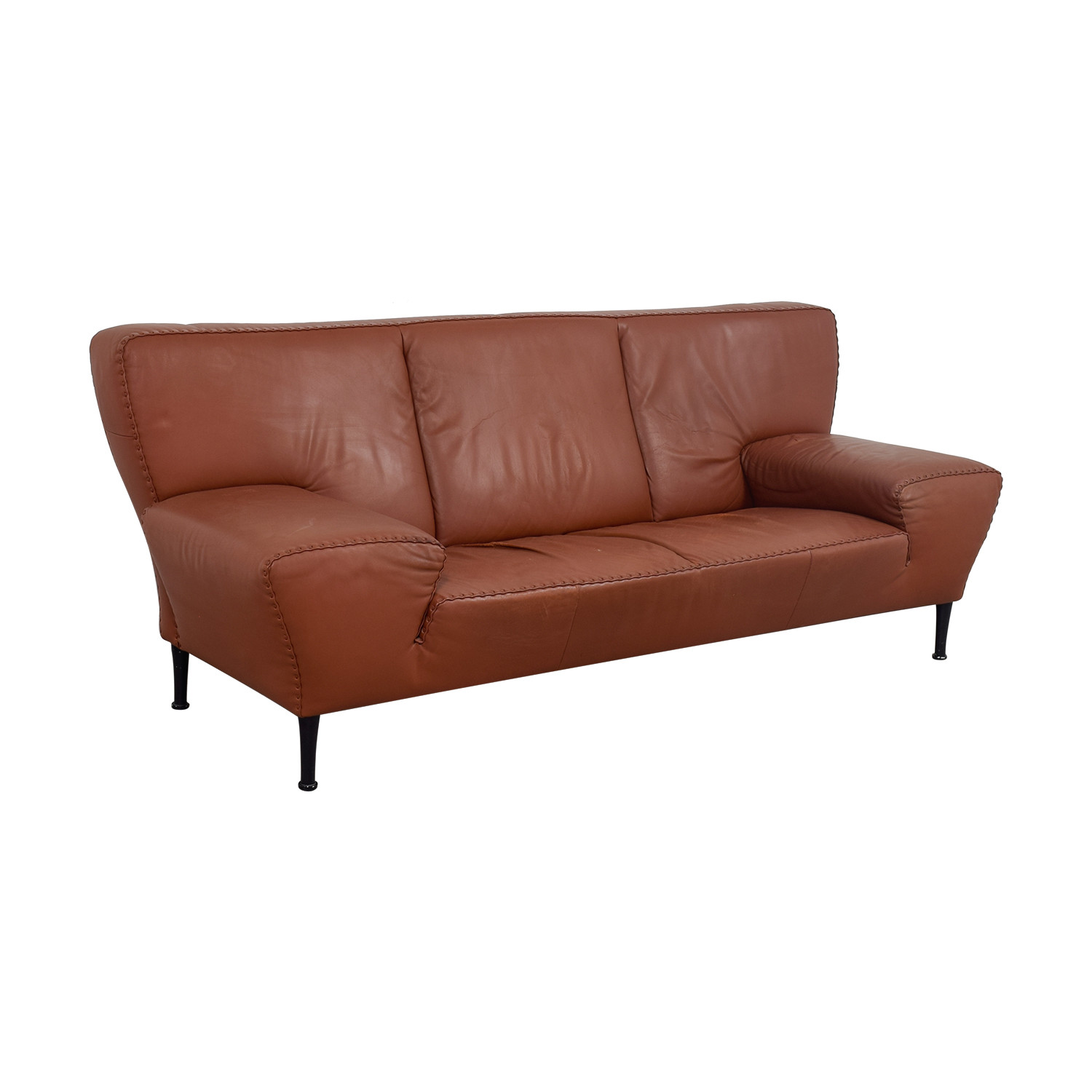 De Sede Sofa
 OFF De Sede De Sede Paprika Leather Ribbon Detailed