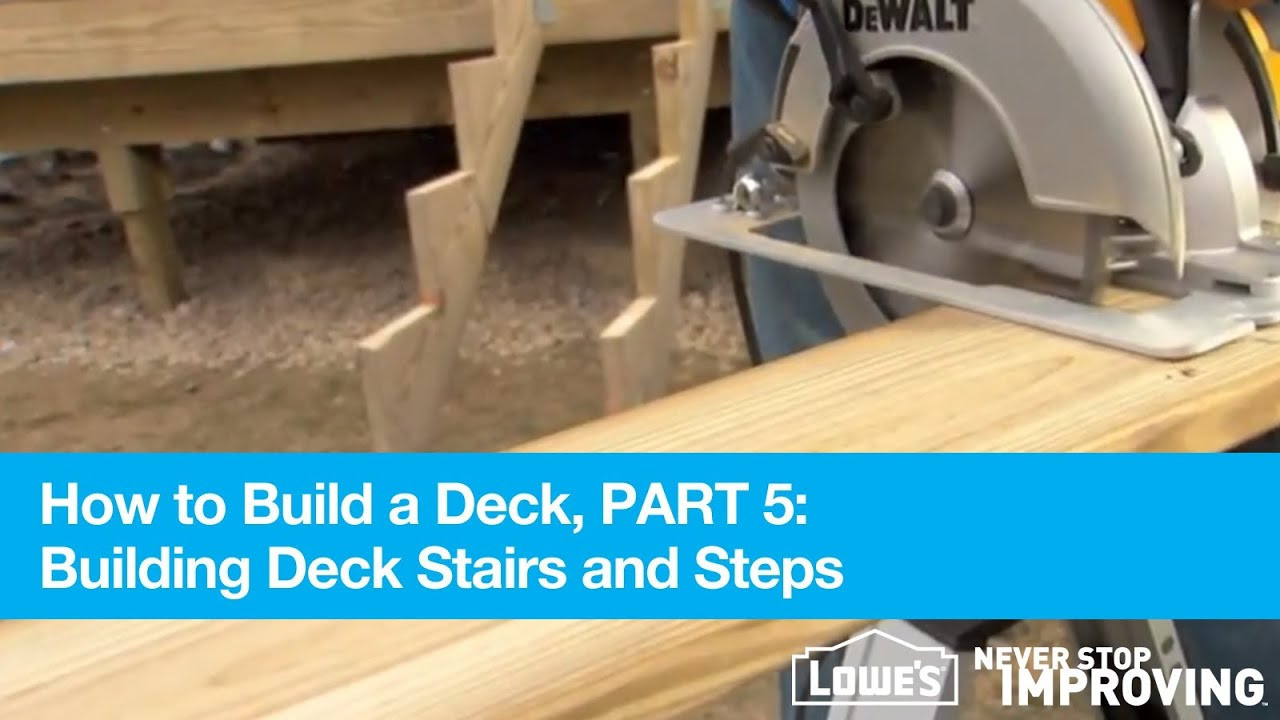 Deck 5
 How to Build a Deck Part 5 Building Deck Stairs and