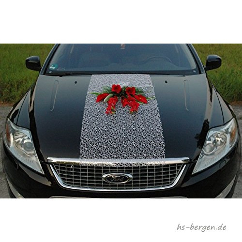 Deko Auto Hochzeit
 ZARTER SPITZE Auto Schmuck Braut Paar Rose Deko Dekoration