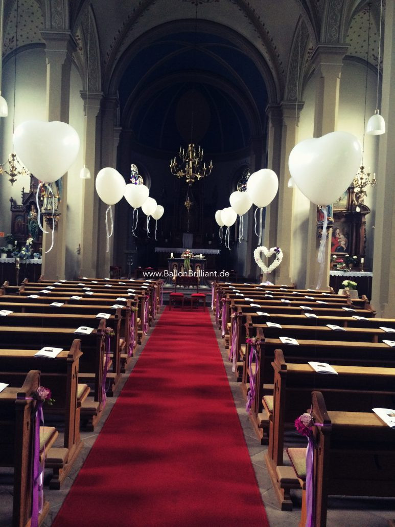 Deko Hochzeit Kirche
 Kirchen Deko Hochzeit BallonBrilliant