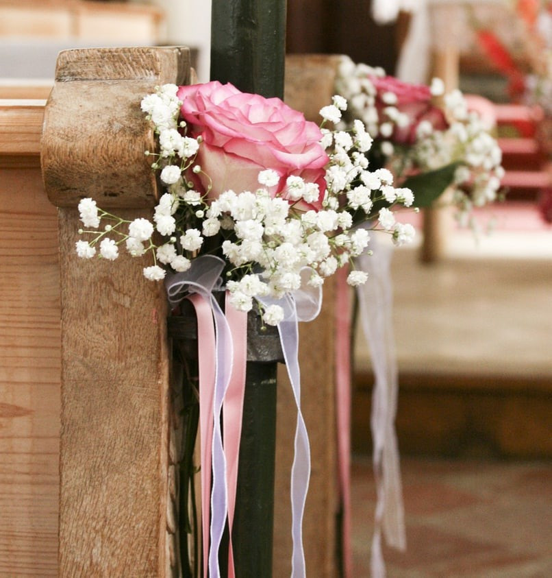 Deko Kirchenbänke Hochzeit
 kirchenbank dekoration hochzeit rose schleierkraut slide