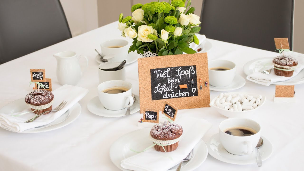 Deko Tisch
 Kaffee Tisch Deko Schulanfang Einschulung erster