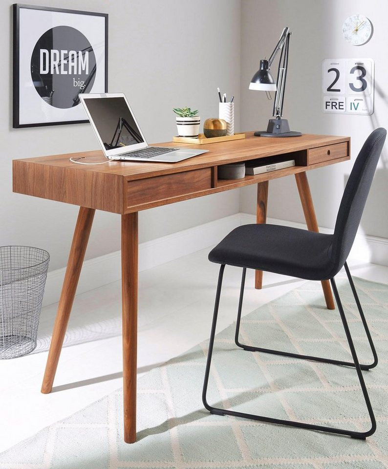 Design Schreibtisch
 andas Schreibtisch Classic Nordic Design in walnut