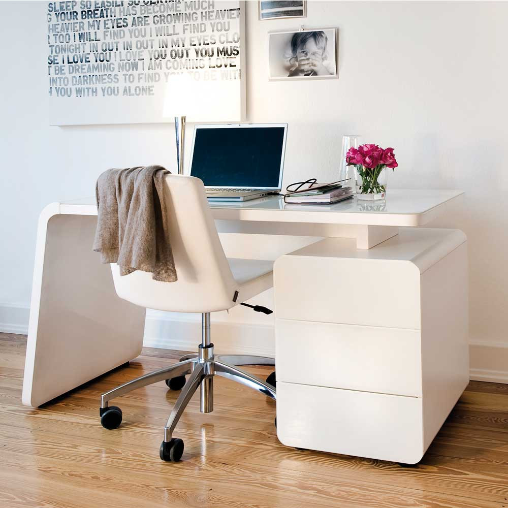 Design Schreibtisch
 Design Schreibtisch in Weiß Utony