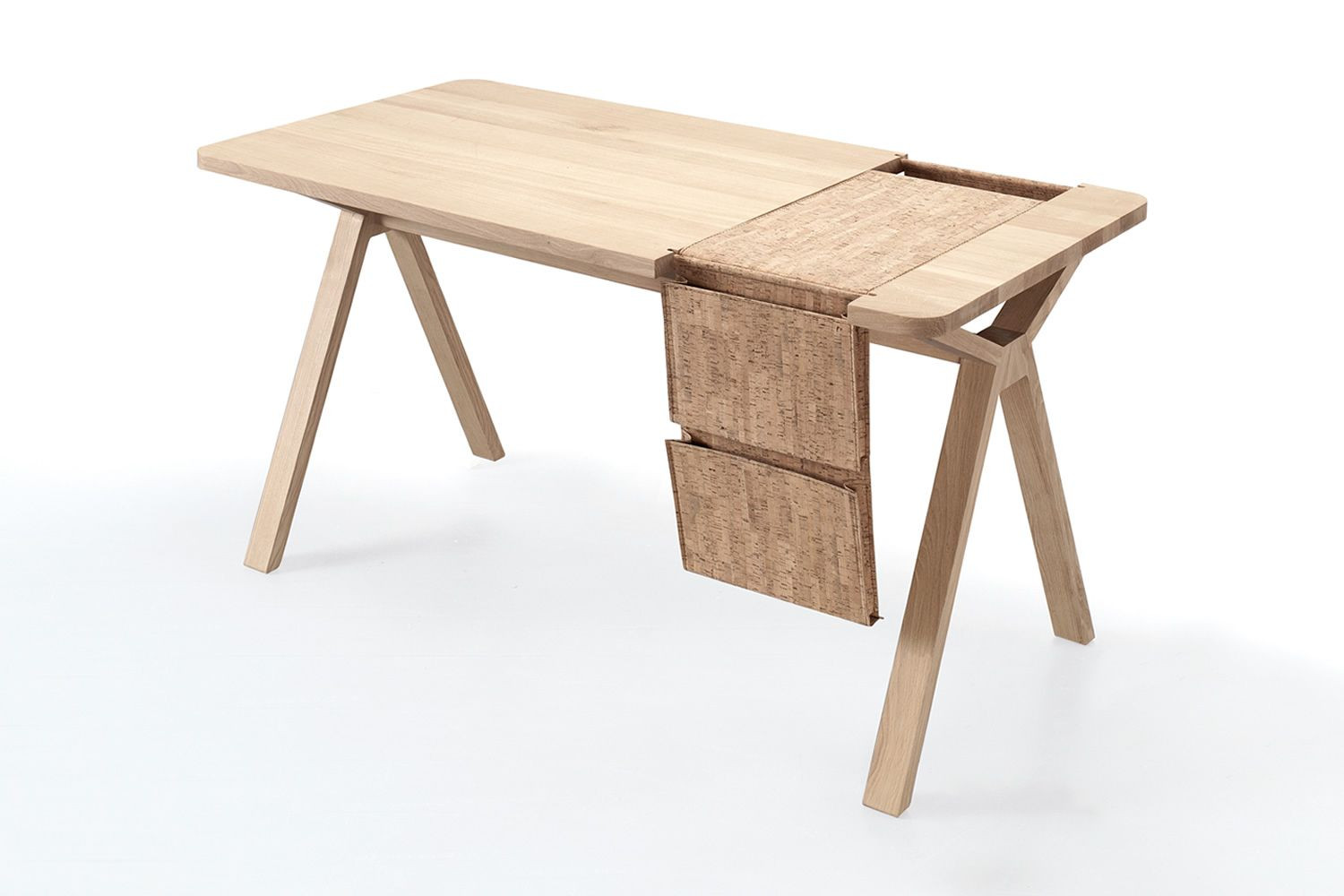 Design Schreibtisch
 Bolsa Designer Schreibtisch aus Holz mit Tasche als