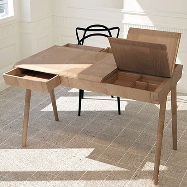 Design Schreibtisch
 Metis Designer Schreibtisch aus Holz mit Schubladen und