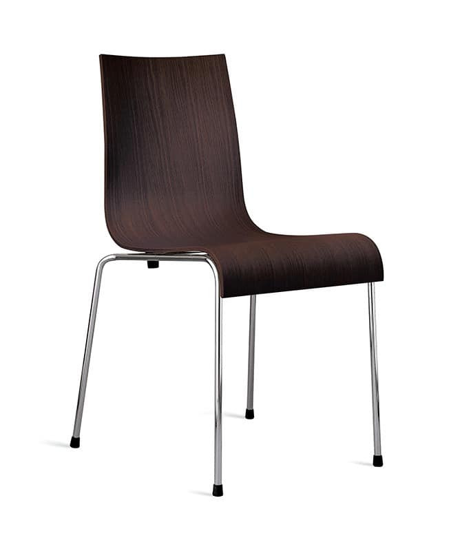 Designer Stühle
 Designer Stuhl aus verchromtem Stahl Holzkessel