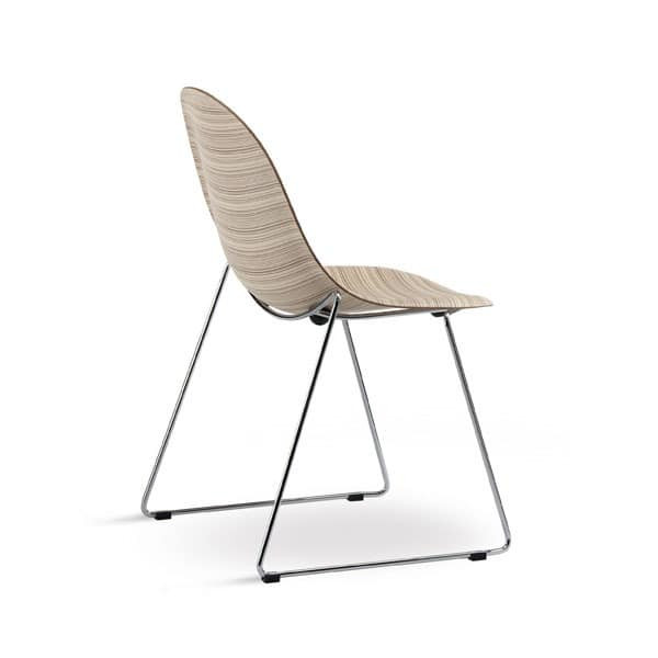 Designer Stühle
 Schlitten Stuhl mit hoher Design in der Metall und