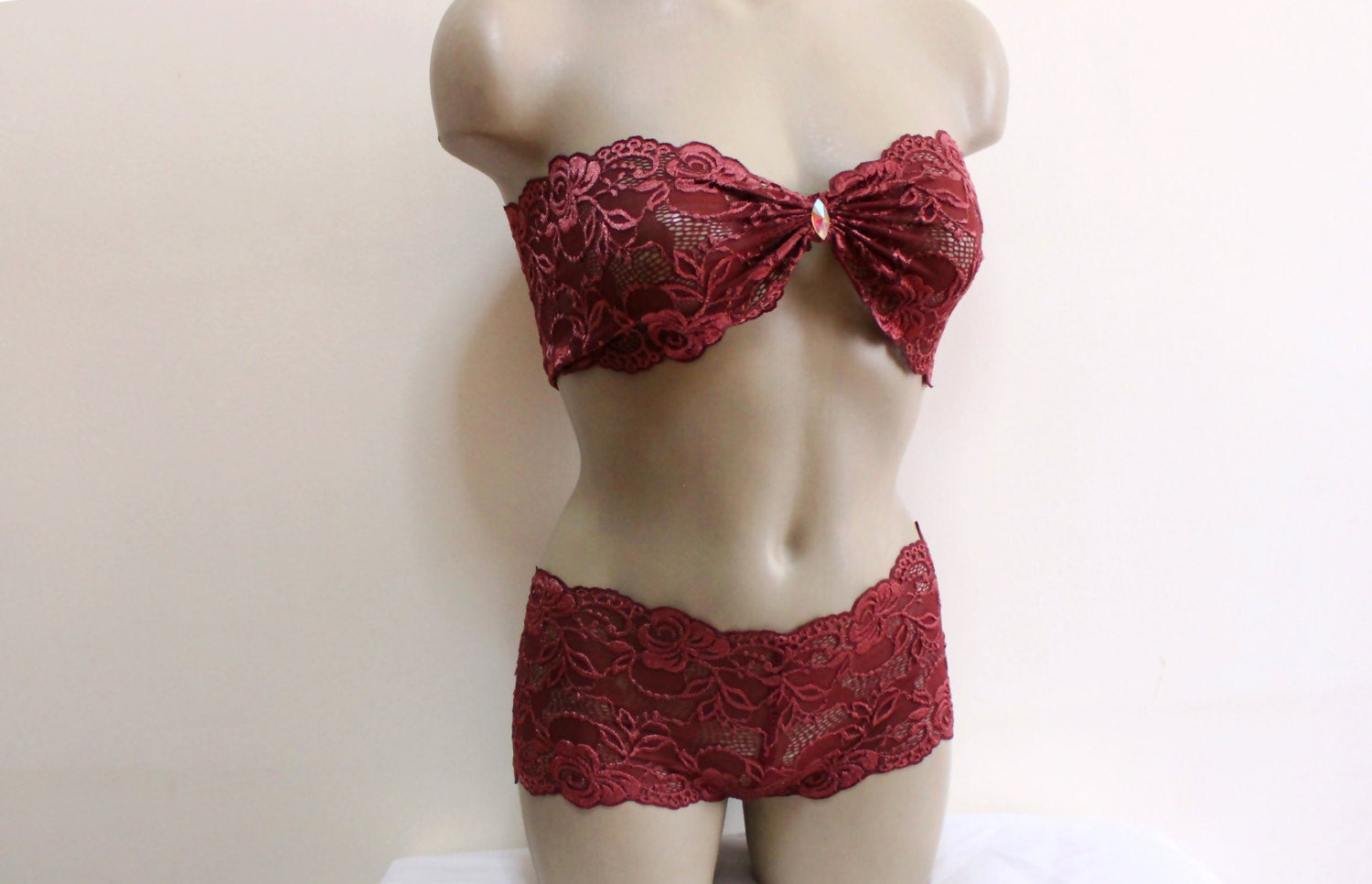 Dessous Hochzeit
 Burgund Spitze Dessous Hochzeit Wein Farbe