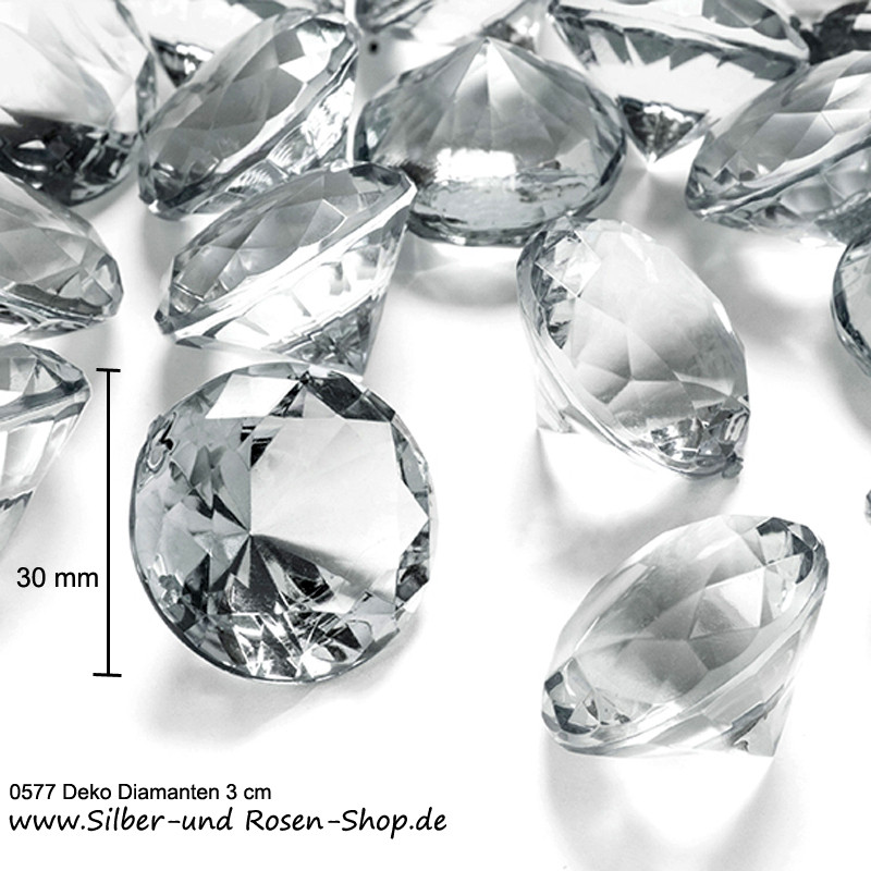 Diamant Hochzeit
 Deko Diamanten 30 mm Funkelnde Tischdeko online bestellen