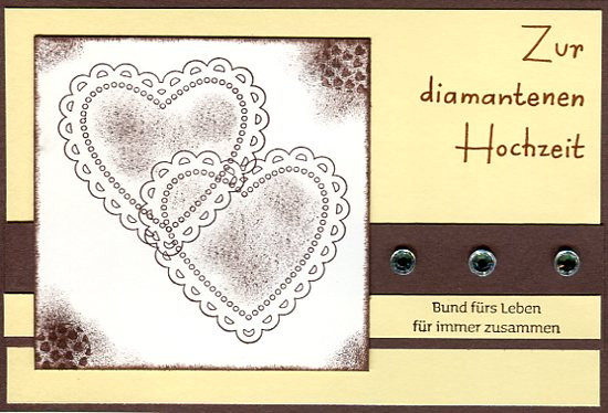 Diamantene Hochzeit Karte
 Karten zur diamantenen Hochzeit
