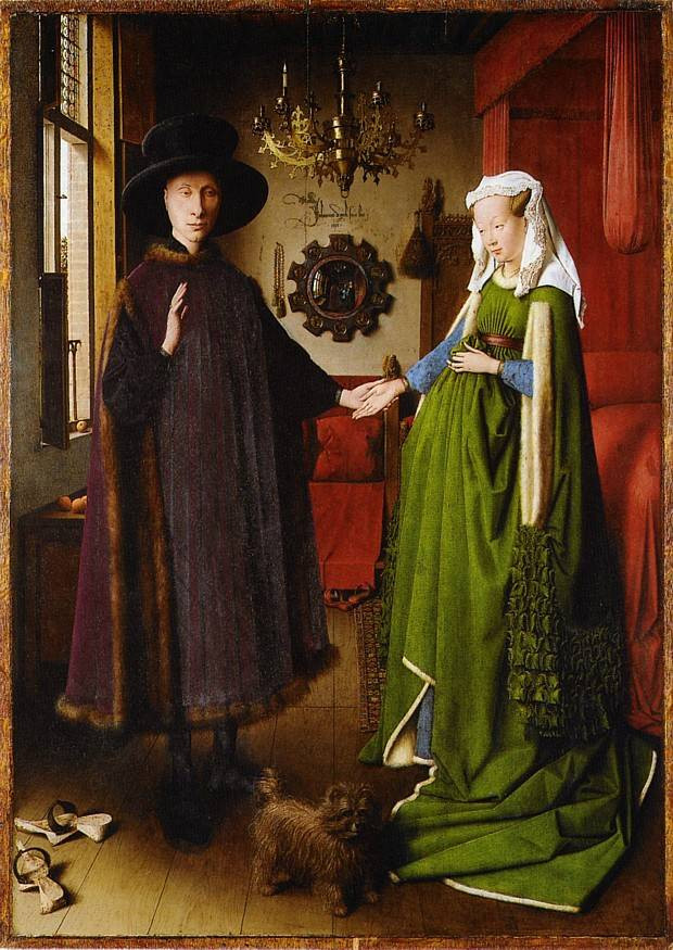 Die Arnolfini Hochzeit
 Jan Van Eyck 1434 Arnolfini Heirat Niederländischer