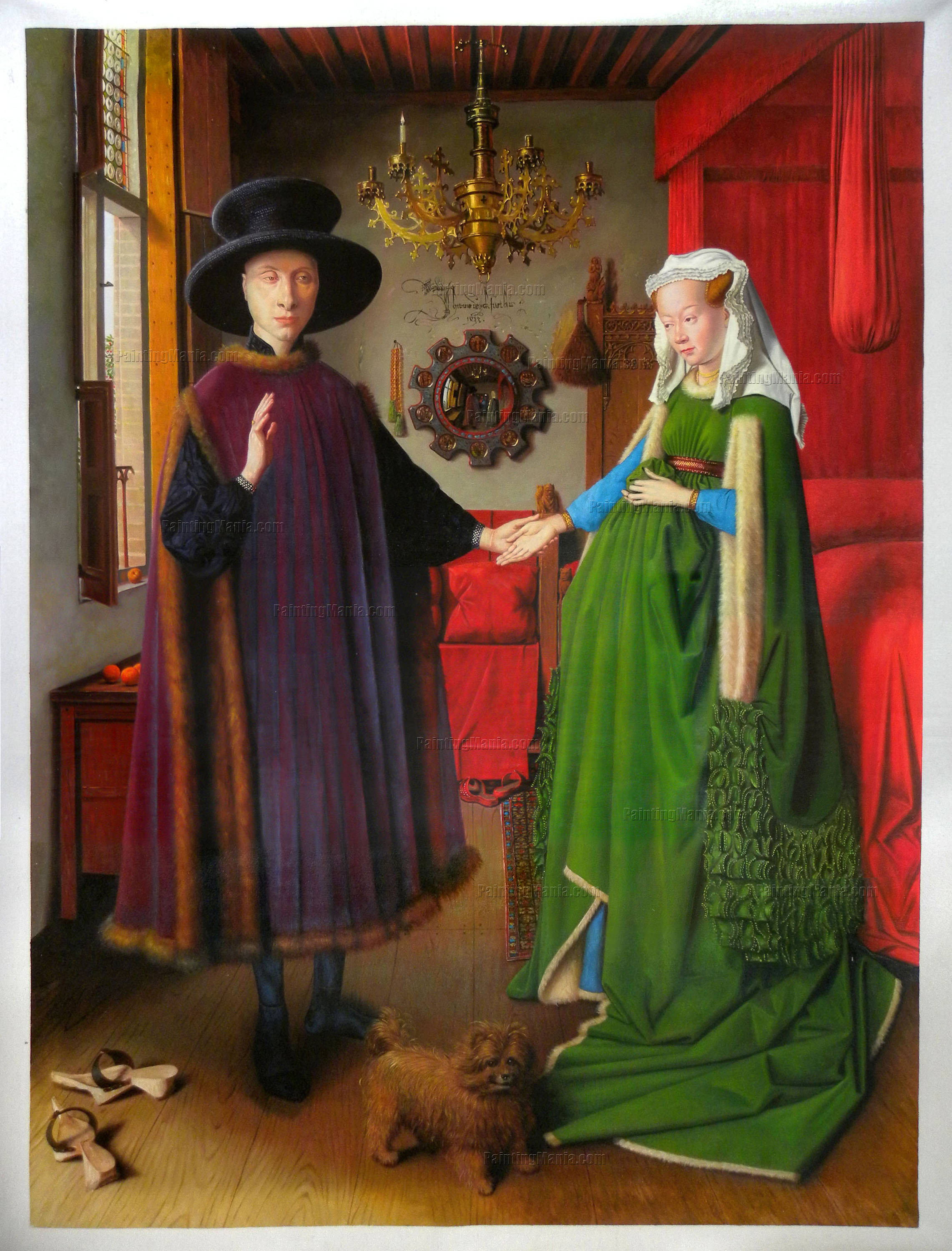 Die Arnolfini Hochzeit
 Die Arnolfini Portrait Jan van Eyck handgemalte Ölgemälde