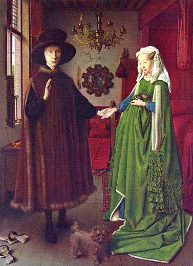 Die Arnolfini Hochzeit
 Jan van Eyck Die Hochzeit des Giovanni Arnolfini und der