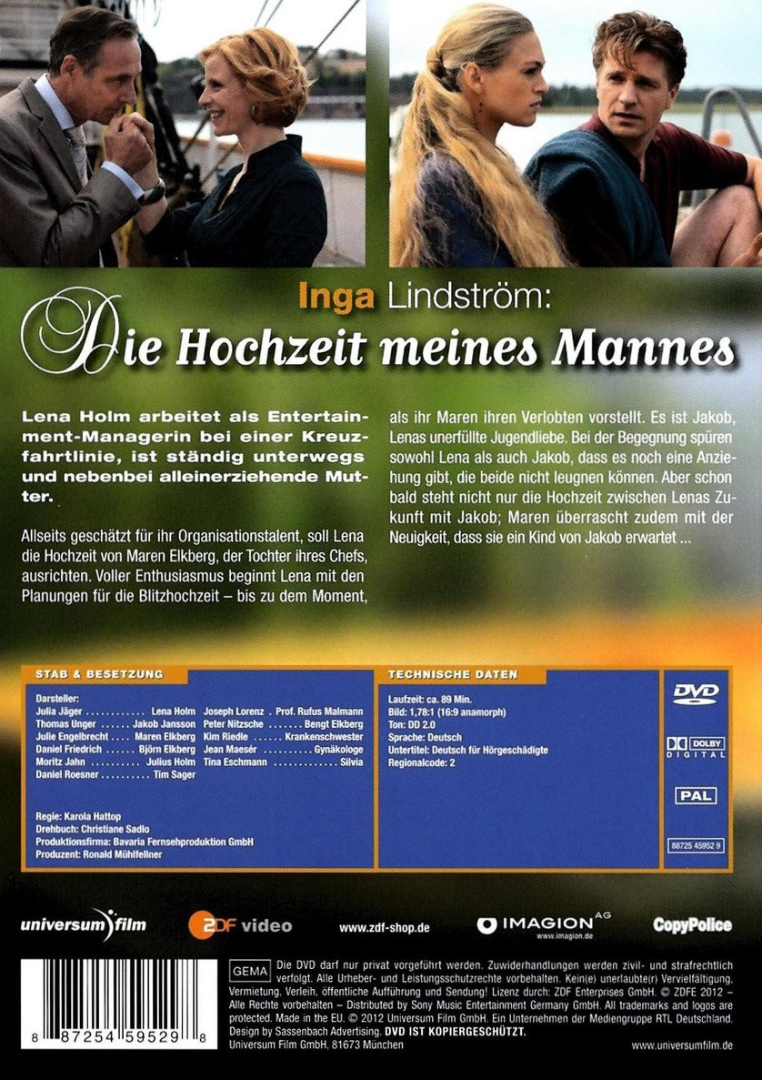 Die Hochzeit Meines Mannes
 Inga Lindström Die Hochzeit meines Mannes DVD oder Blu