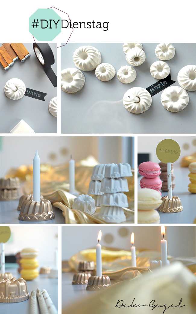 Diy Hochzeit
 Namensschilder mit Mini Gugel