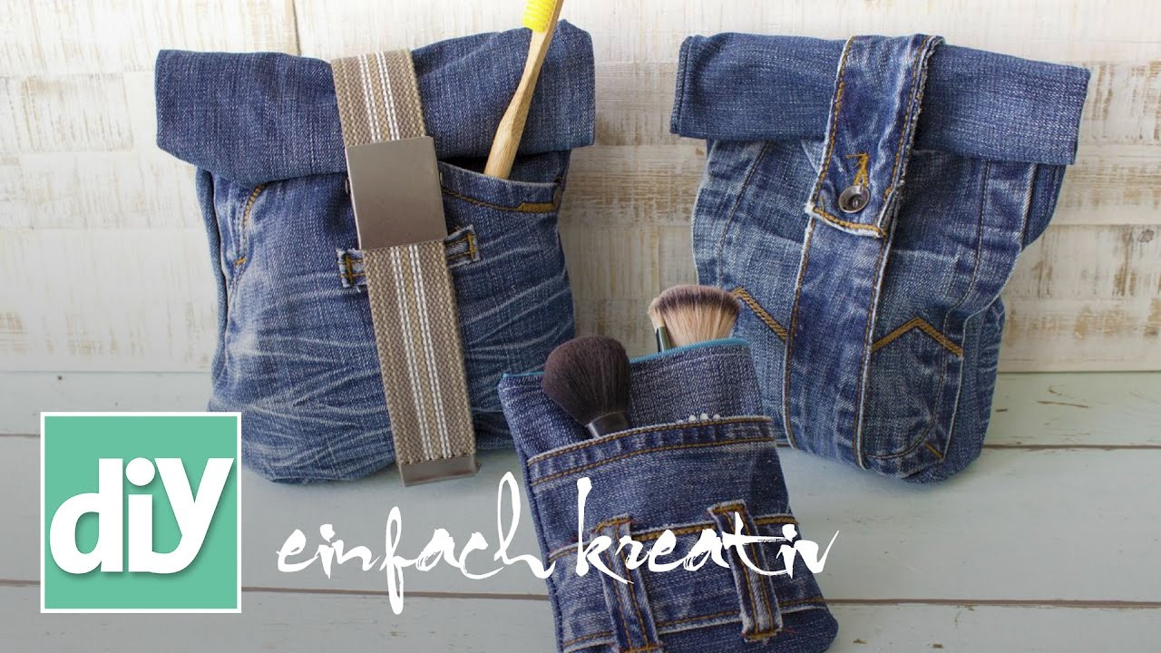 Diy Kreativ
 Kosmetiktasche aus Jeans