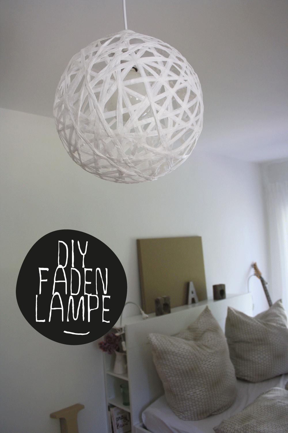 Diy Lampe
 DIY Anleitung Faden Lampe Schnur oder Bast perfekt rund