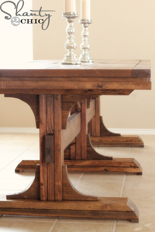 Diy Table
 Restoration Hardware Inspired Dining Table for $110