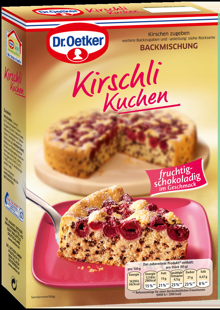 Dr Oetker Kuchen
 Kirschli Kuchen Familienkuchen von Dr Oetker