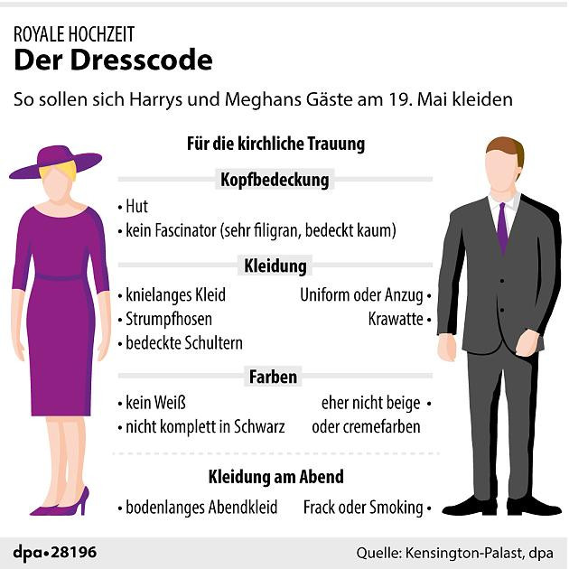 Dresscode Hochzeit Männer
 Hochzeit von Prinz Harry und Meghan Der Dresscode FOCUS