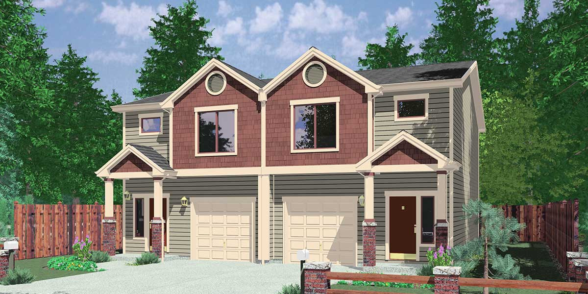 Duplex Garage
 Duplex House Plans & Designs e Story Ranch 2 Story