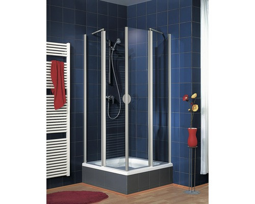 Dusche Kaufen
 Eckeinstieg Schulte Lugano 80x80 cm Echtglas Klar hell