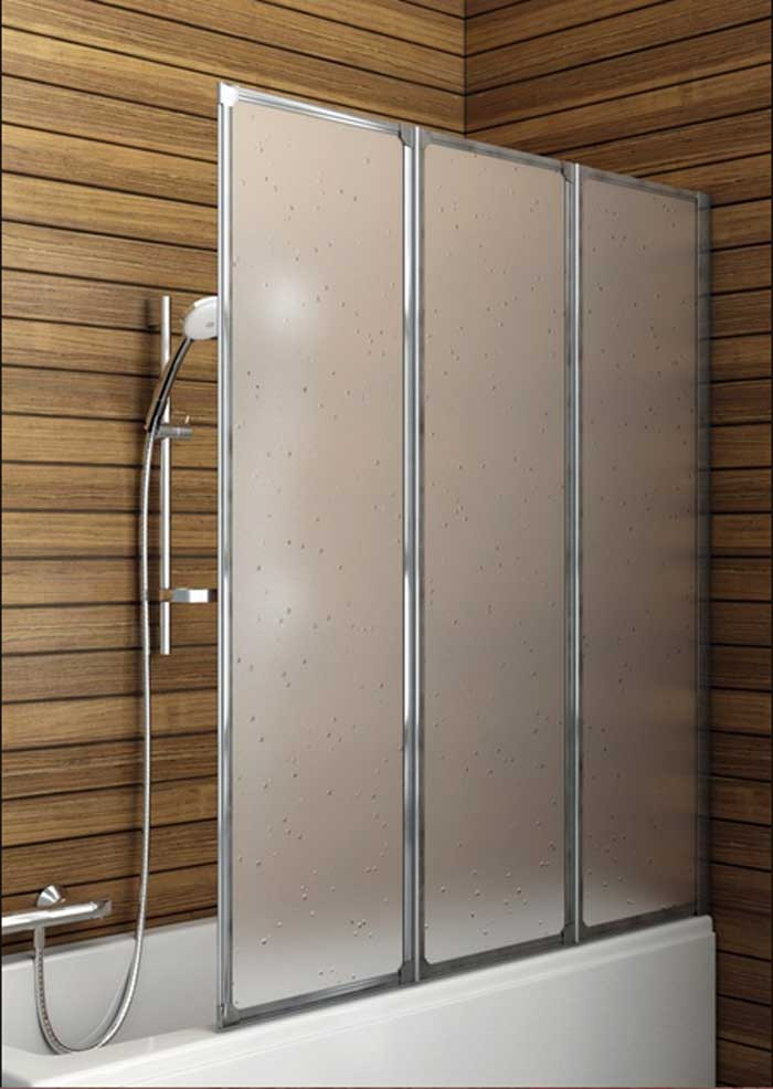 Duschwand Badewanne
 Badewanne duschwand kunststoff 3 telig mit matt chromprofile