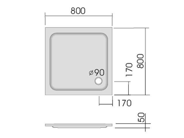 Duschwanne 80x80
 Duschtasse 80x80 cm 2 5 cm flach Duschtassen