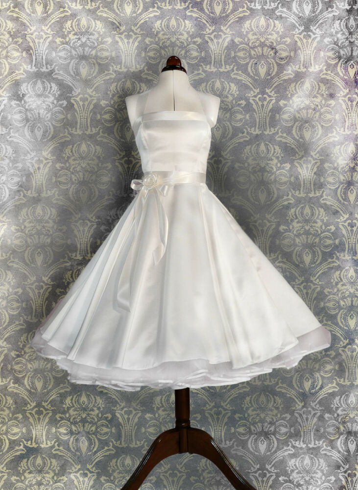 Ebay Hochzeitskleid
 Brautkleid Hochzeitskleid kurzes 50er Petticoat Standesamt