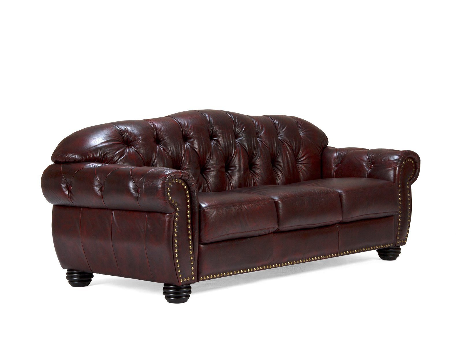 Echtleder Sofa
 massivum Sofa aus Echtleder Cardiff rot online kaufen