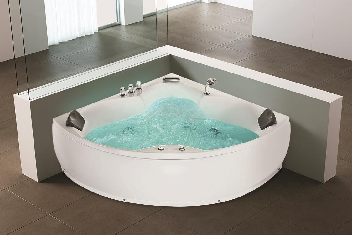 Eckbadewanne Whirlpool
 Whirlpool Badewanne Monaco Eckbadewanne mit 12 Massage