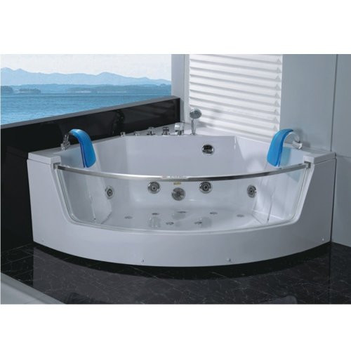 Eckbadewanne Whirlpool
 Whirlpool Badewanne Relax Rechteck 2 Personen LED Radio