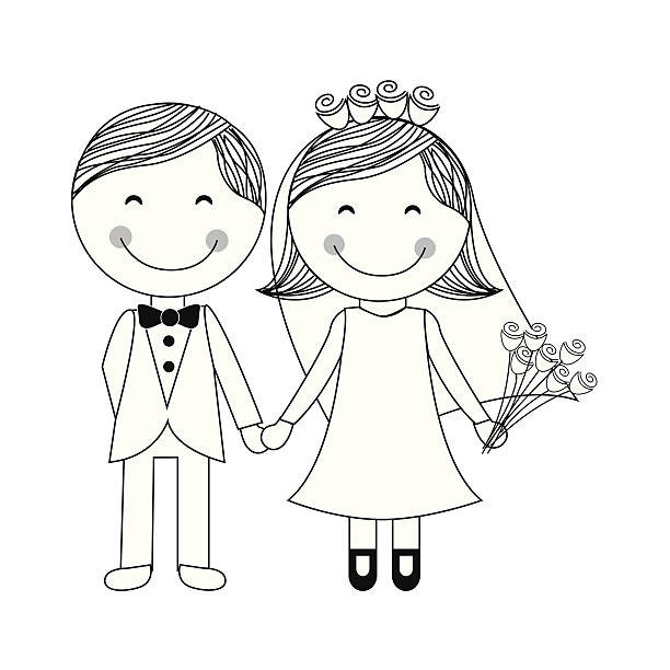 Ehepaar Hochzeit Clipart
 Just Married Clip Art Vector & Illustrations iStock
