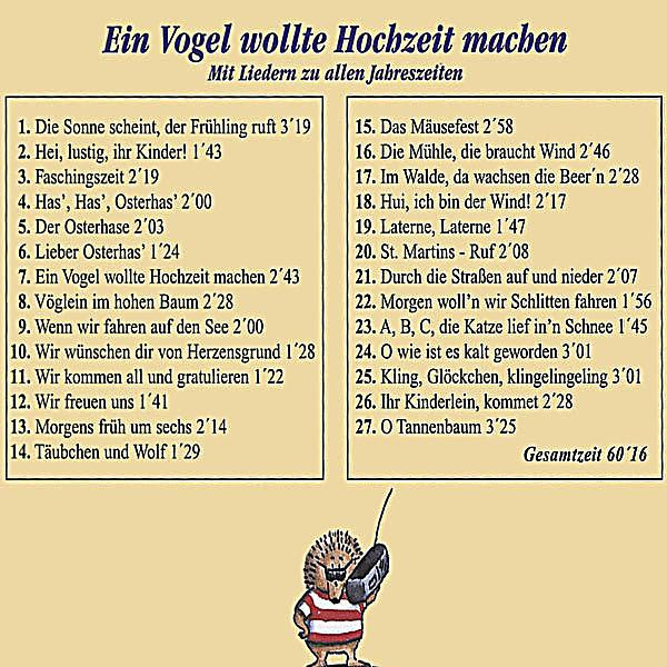 Ein Vogel Wollte Hochzeit
 Ein Vogel wollte Hochzeit machen CD CD bei Weltbild