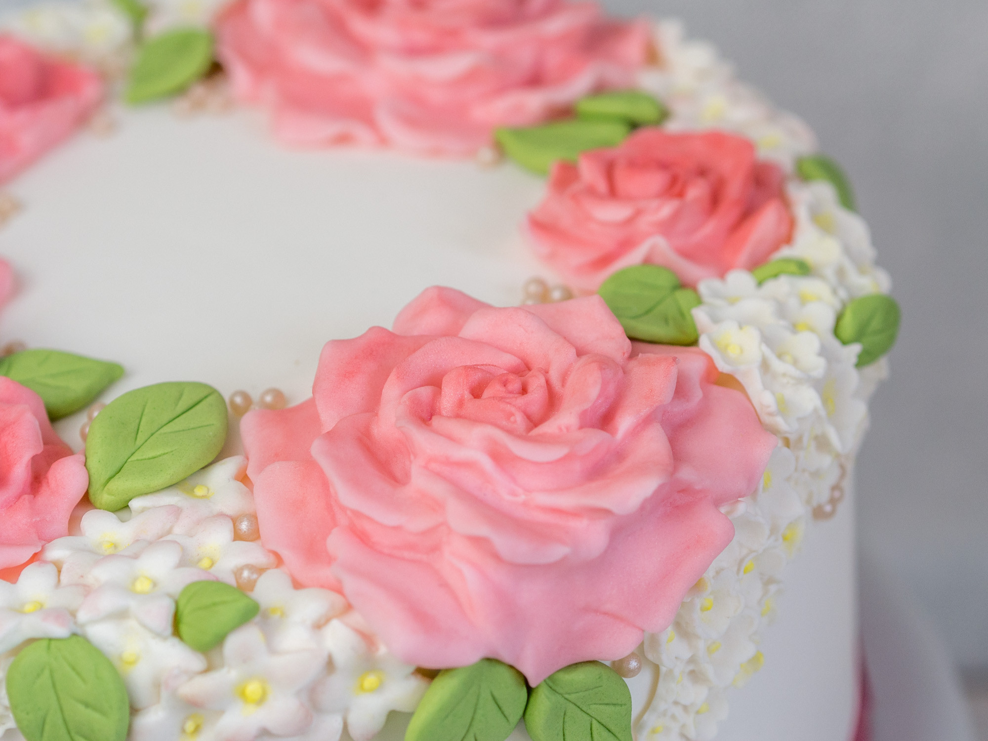 Einfache Hochzeitstorte
 Einfache Hochzeitstorte selber machen Blumenkranz Torte
