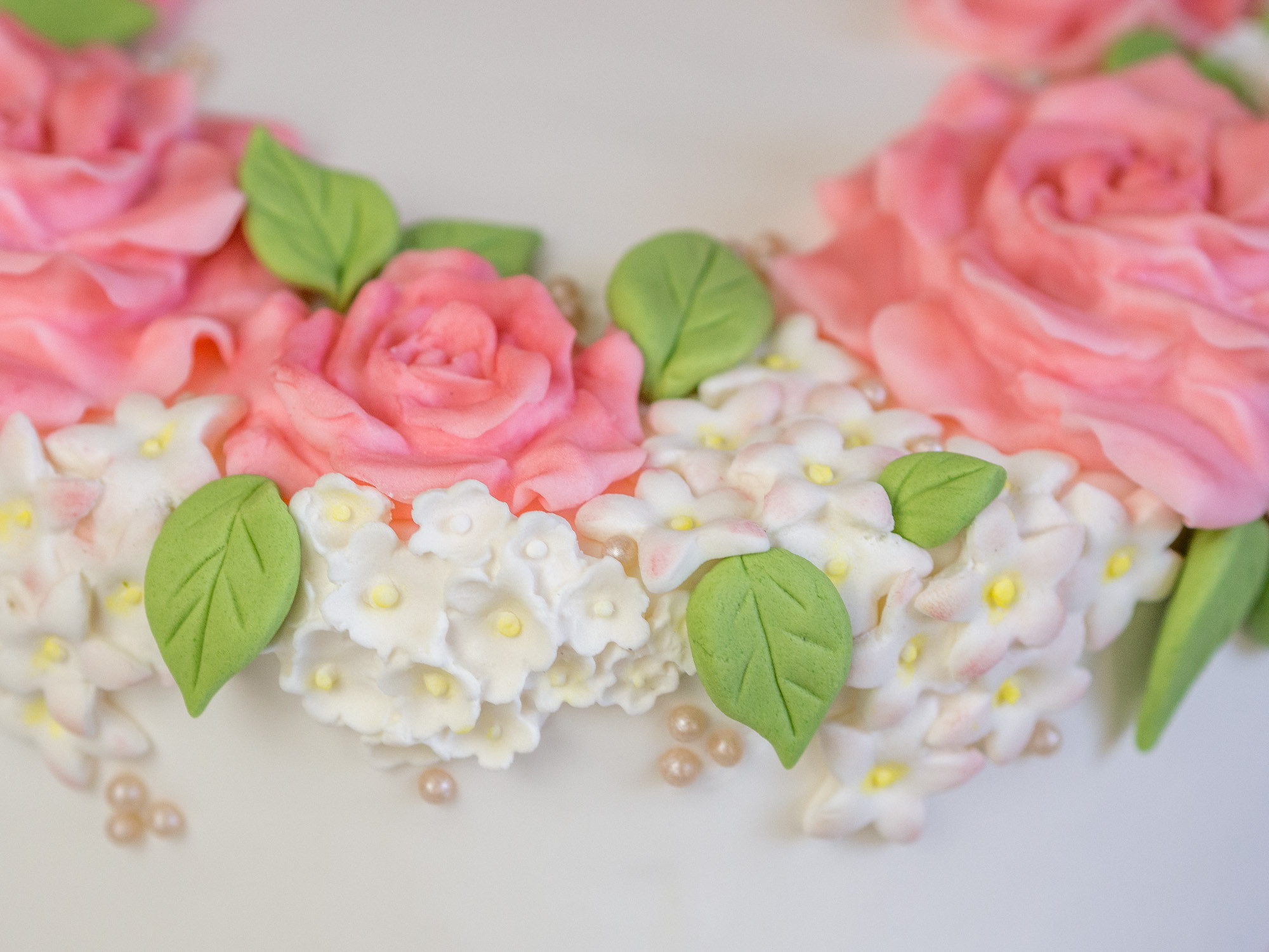 Einfache Hochzeitstorte
 Einfache Hochzeitstorte selber machen Blumenkranz Torte