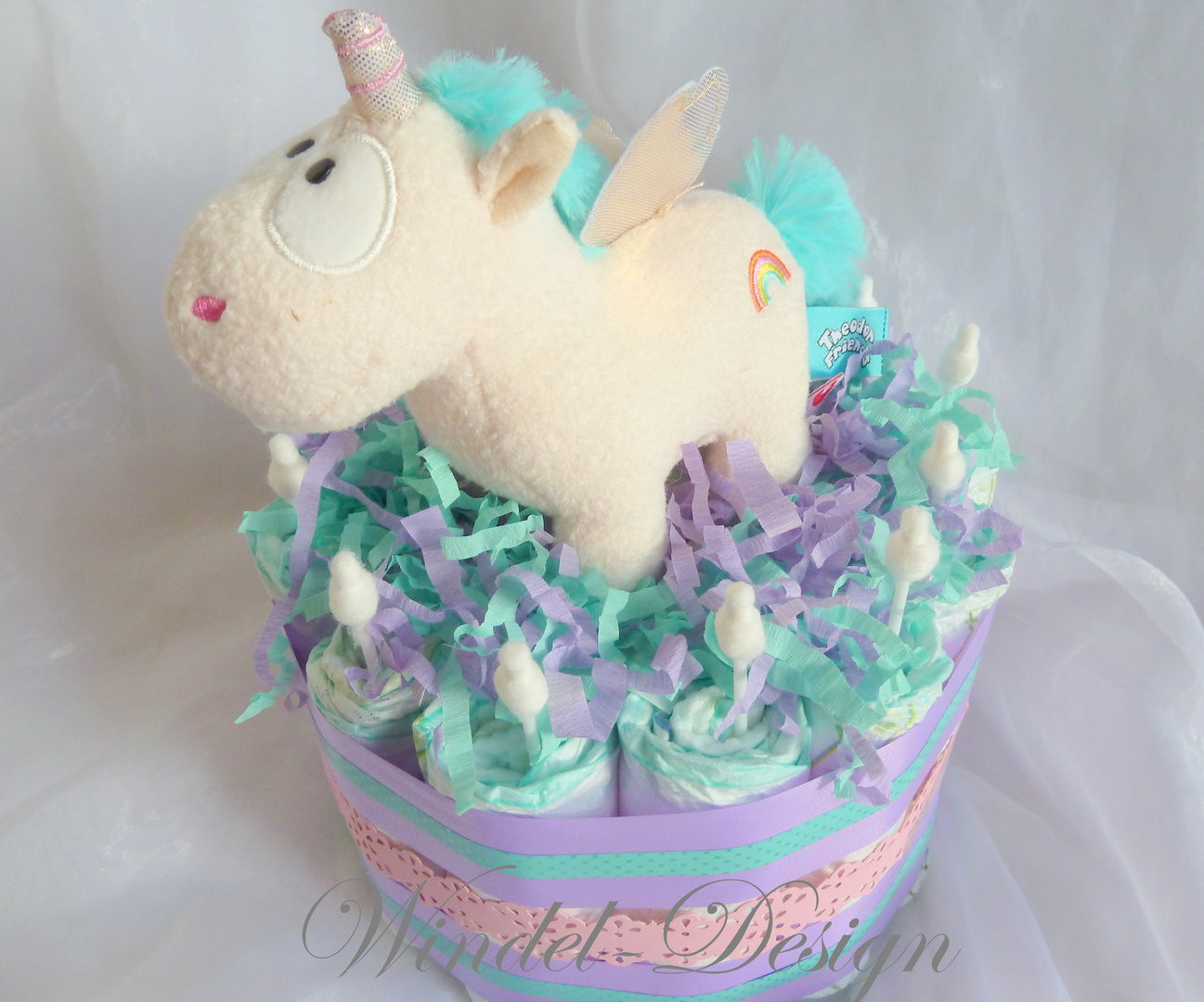 Einhorn Geschenke Mädchen
 Windeltorte Einhorn Windeltorte für Mädchen Windel Design