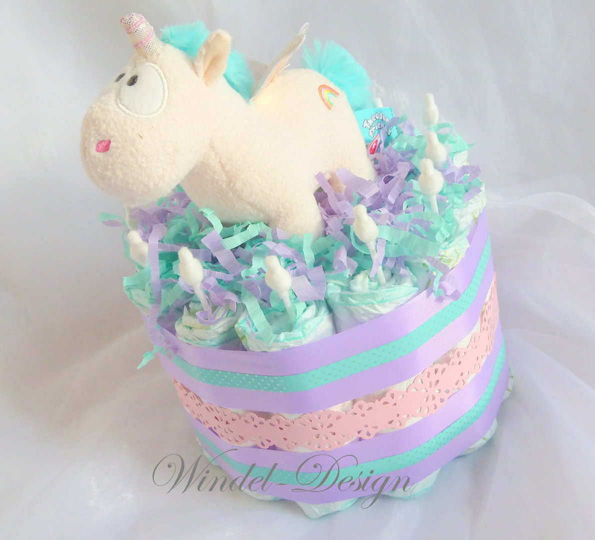 Einhorn Geschenke Mädchen
 Windeltorte Einhorn Windeltorte für Mädchen Windel Design