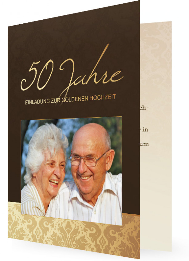 Einladung Für Hochzeit
 Vorlage für Einladung Goldene Hochzeit