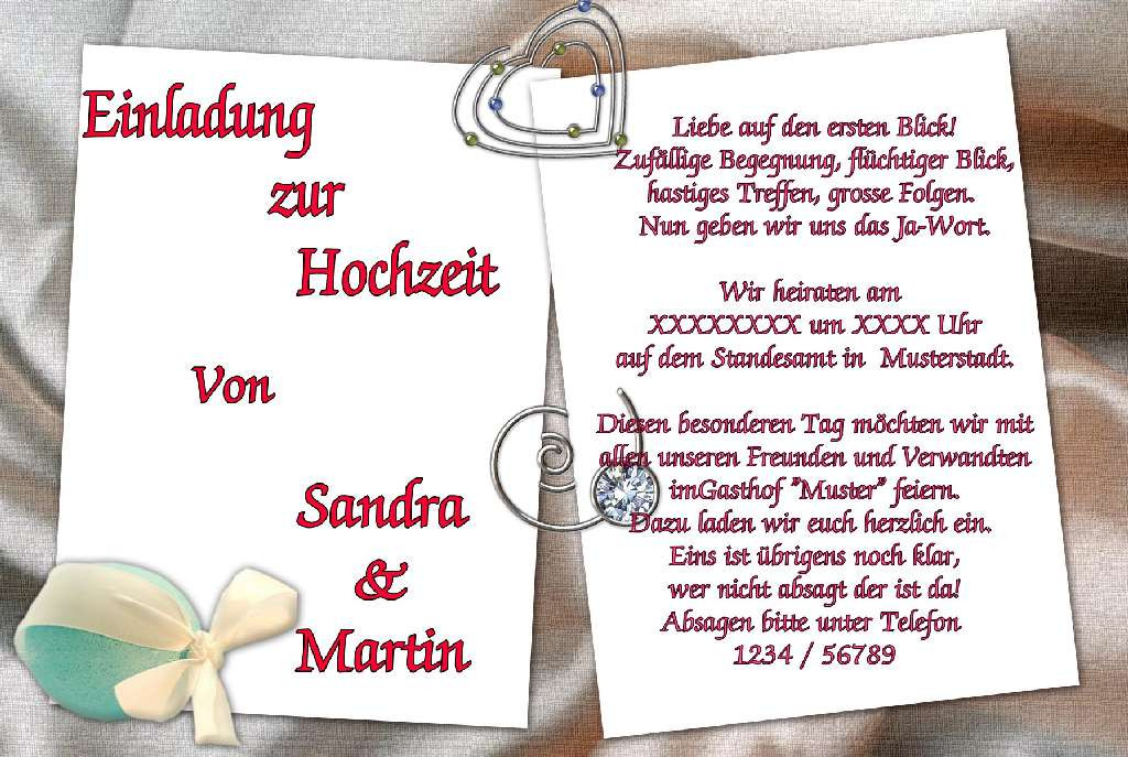 Einladung Für Hochzeit
 ab 10 St Einladungskarten Hochzeit Einladung Polterabend