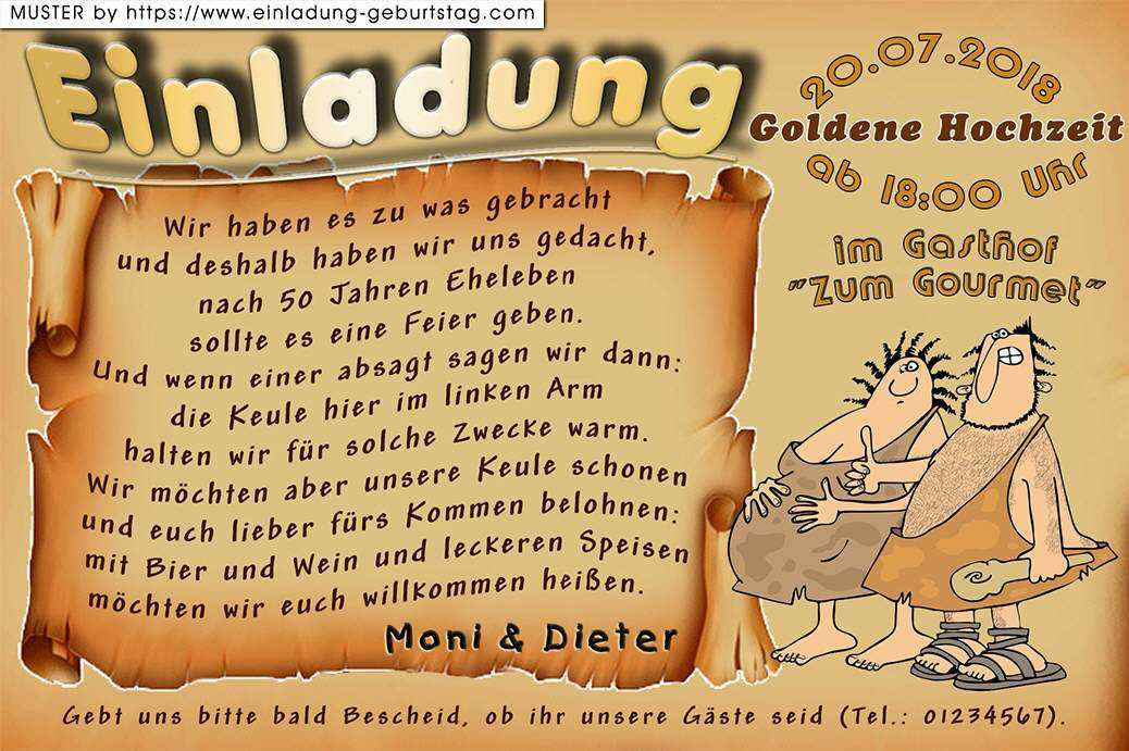 Einladung Goldene Hochzeit Lustig
 Hochzeit Gedicht Lustig Frisch Einladungen Zusage