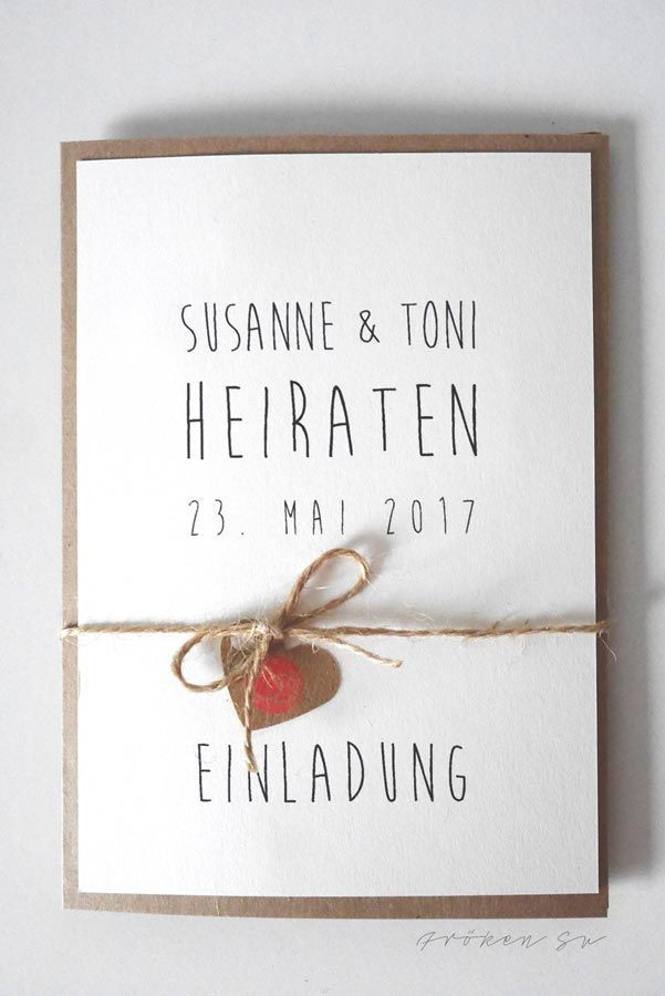 Einladung Hochzeit Selbst Gestalten
 DIY–Einladungskarte für Eure Hochzeit in 2019