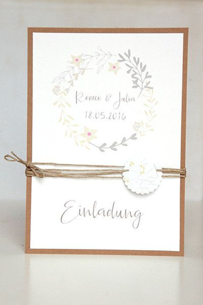 Einladung Hochzeit Vintage
 Vintage Wedding Einladung Hochzeit DIY von reflect