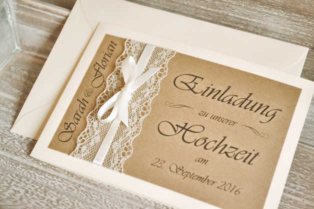 Einladung Hochzeit Vintage
 Einladungskarten Einladung zur Hochzeit Vintage mit