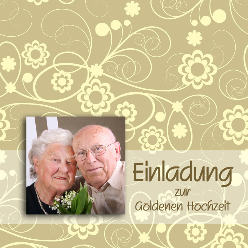 Einladung Zur Goldenen Hochzeit
 Einladung & Einladungskarten Goldene Hochzeit