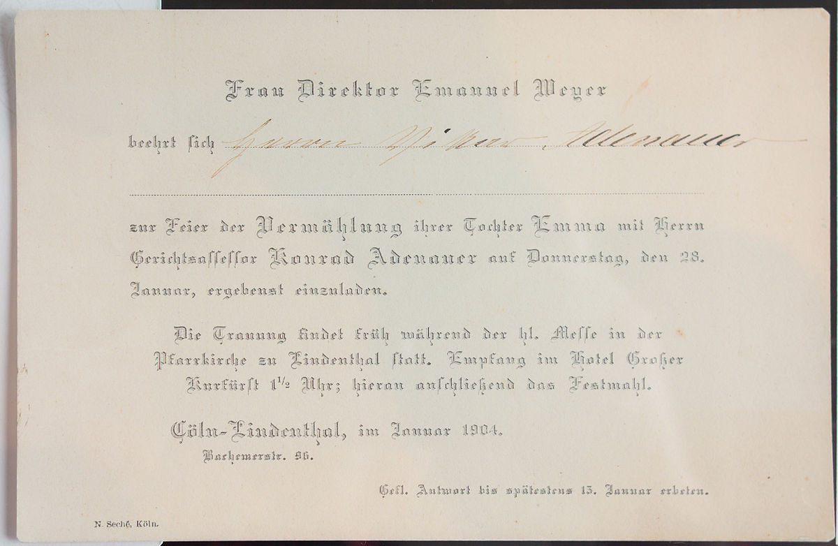 Einladungen Hochzeit Text
 Emma Adenauer –