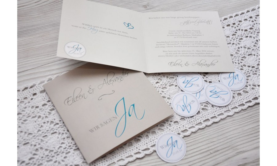 Einladungskarten Für Hochzeit
 Einladungskarten Hochzeit "Für immer du"