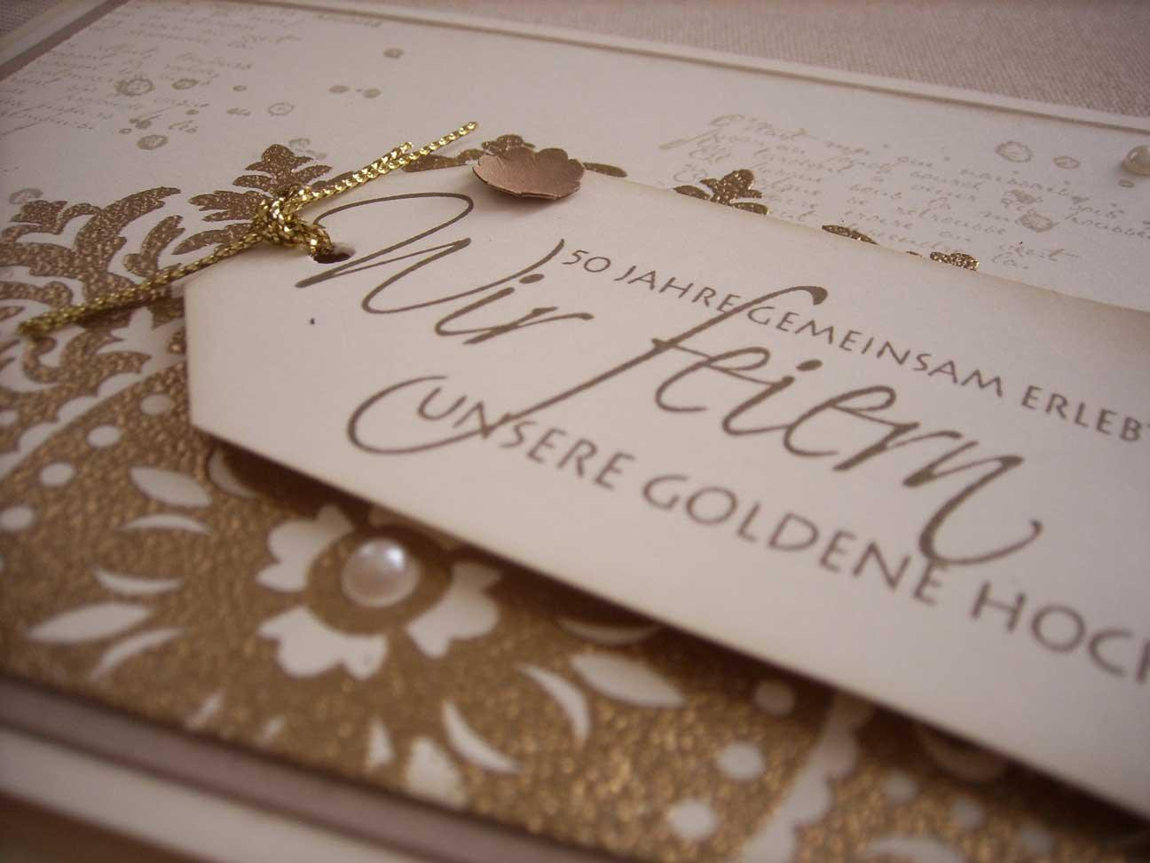 20 Besten Ideen Einladungskarten Goldene Hochzeit Selbst Basteln