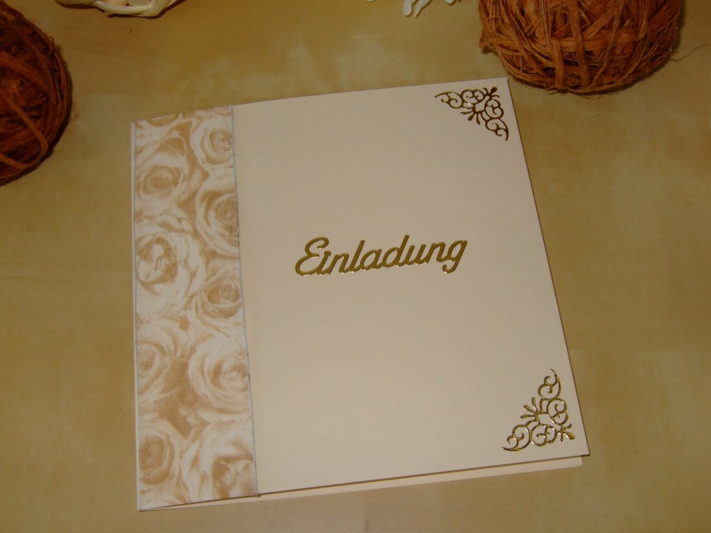 Einladungskarten Goldene Hochzeit Selbst Basteln
 Einladungskarten zur Hochzeit Geburtstag goldene